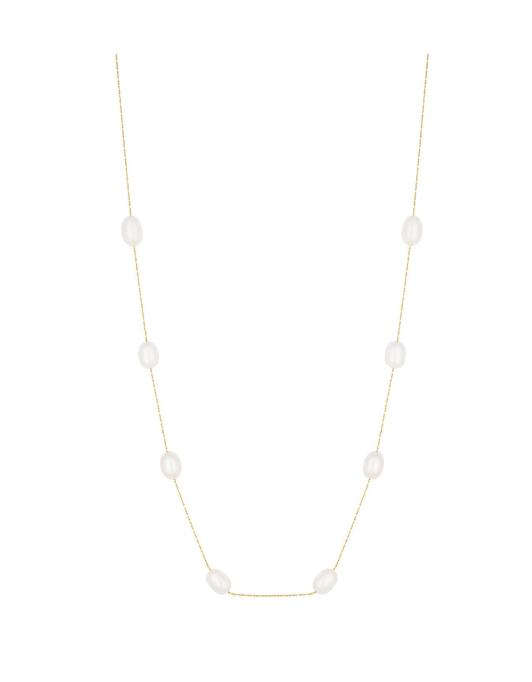 GOLD PLATE FINE CHAIN AND FRESH WATER PEARL NECKLACE, 2 of 1