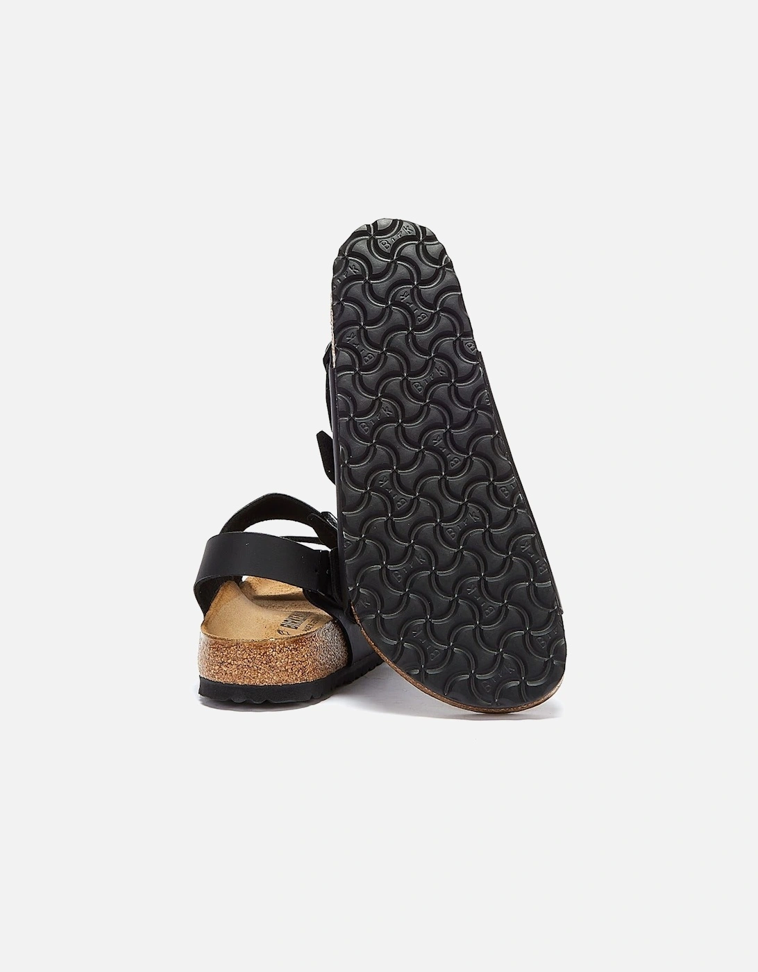 Milano Birko Flor Black Narrow Sandals