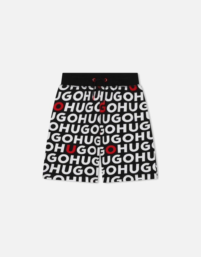 JERSEY REPEAT LOGO SHORTS