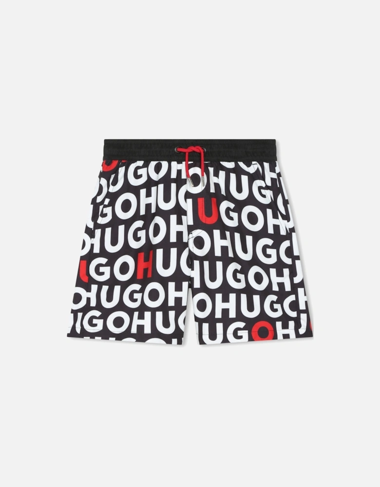 HUGO SWIM SHORTS REPEAT LOGO