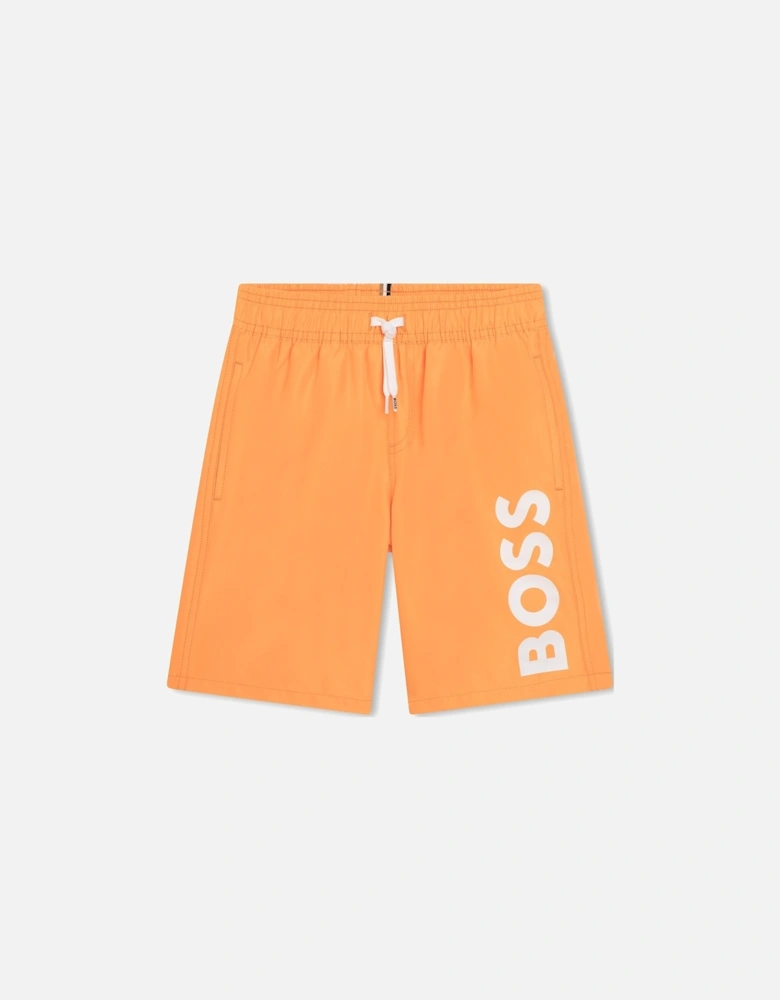 BOYS TANGERINE SWIM SHORTS