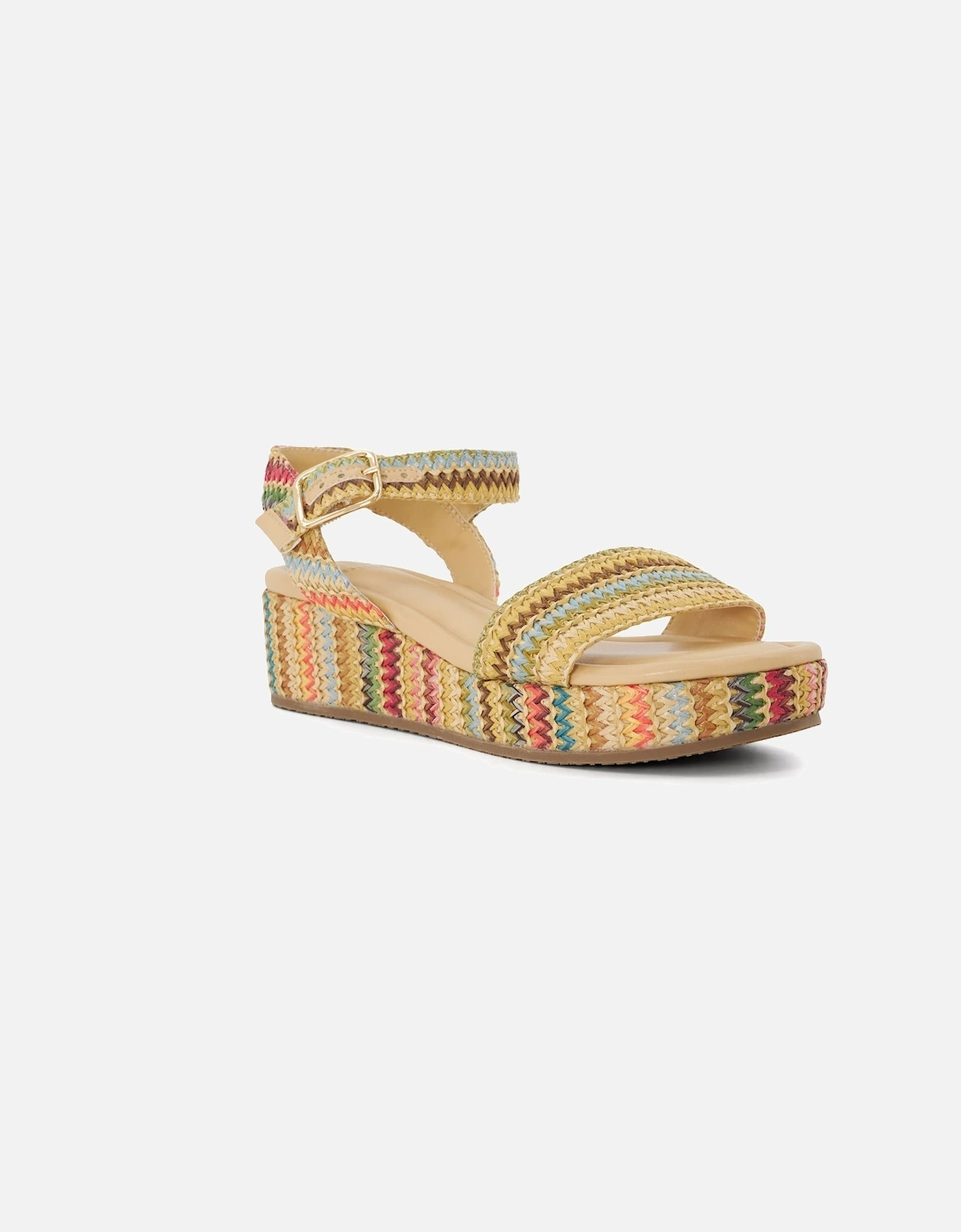 Ladies Lazer - Rainbow Flatform Sandals, 6 of 5