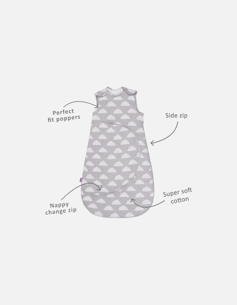 SnuzPouch Sleeping Bag, 2.5 Tog - Cloud Nine, 0-6M