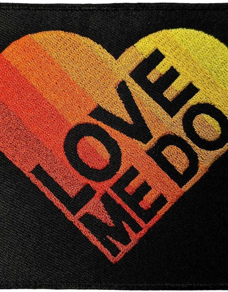 Love Me Do Woven Gradient Heart Iron On Patch