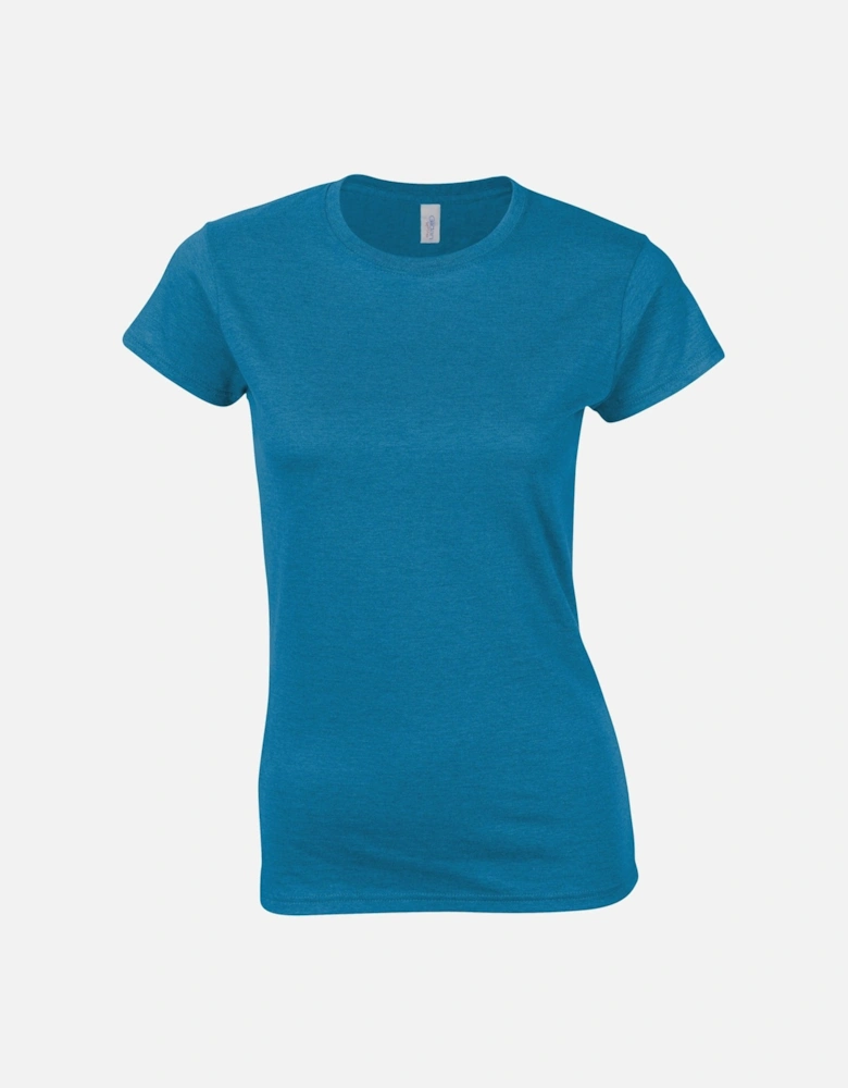 Womens/Ladies Softstyle Plain Ringspun Cotton Fitted T-Shirt