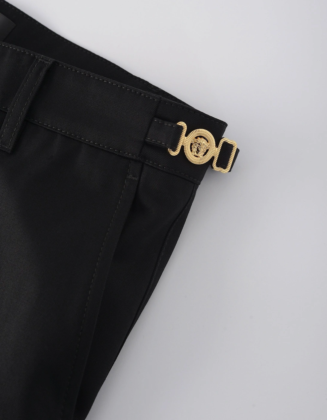 Gabardine Cotton Trousers Black