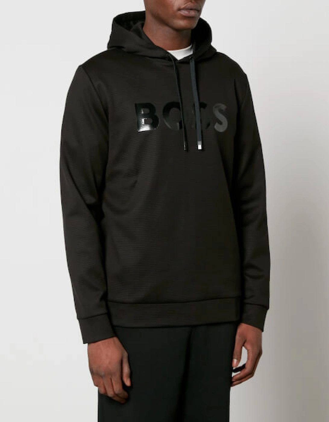 BOSS Green Soody Mirror Textured Cotton-Jersey Hoodie, 2 of 1