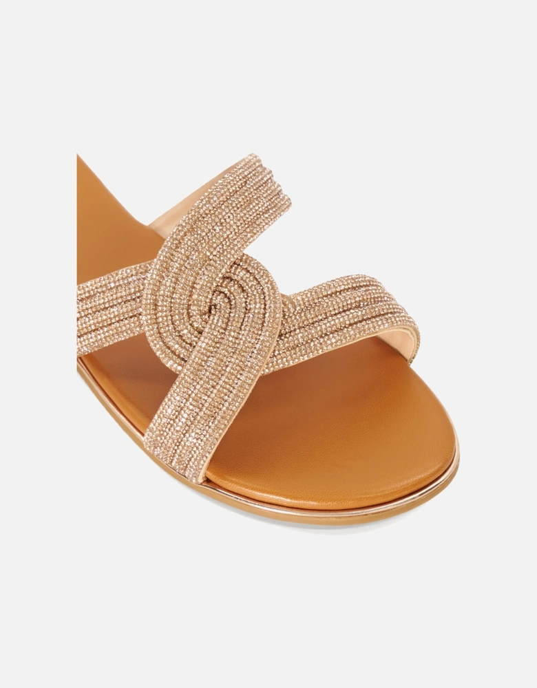 Ladies Lovey - Diamante Flat Sandal