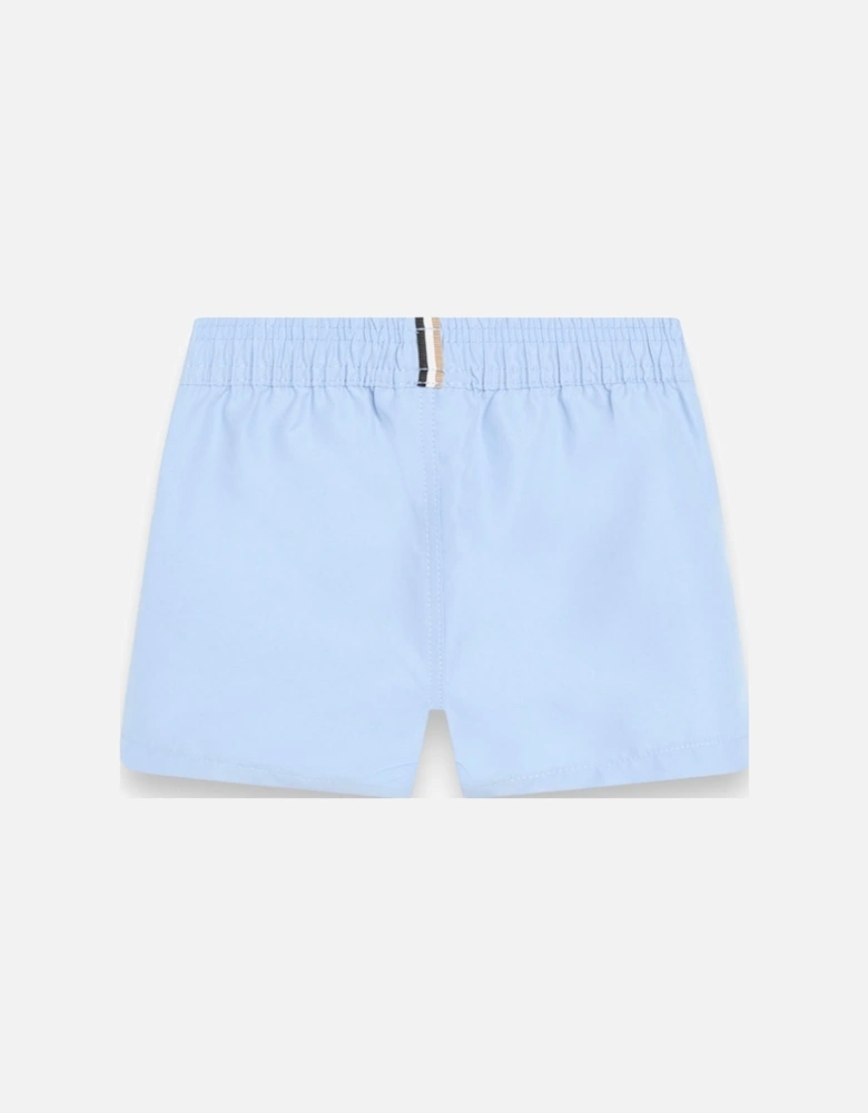 Pale Blue Logo Swim Shorts