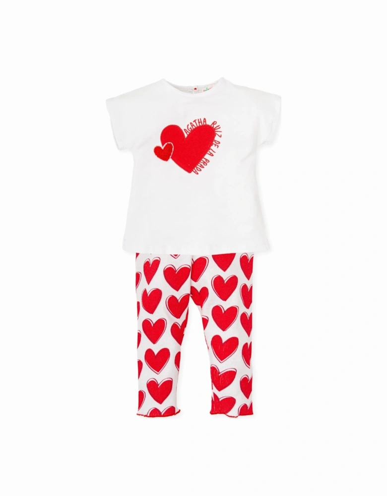 Red Heart Legging Set