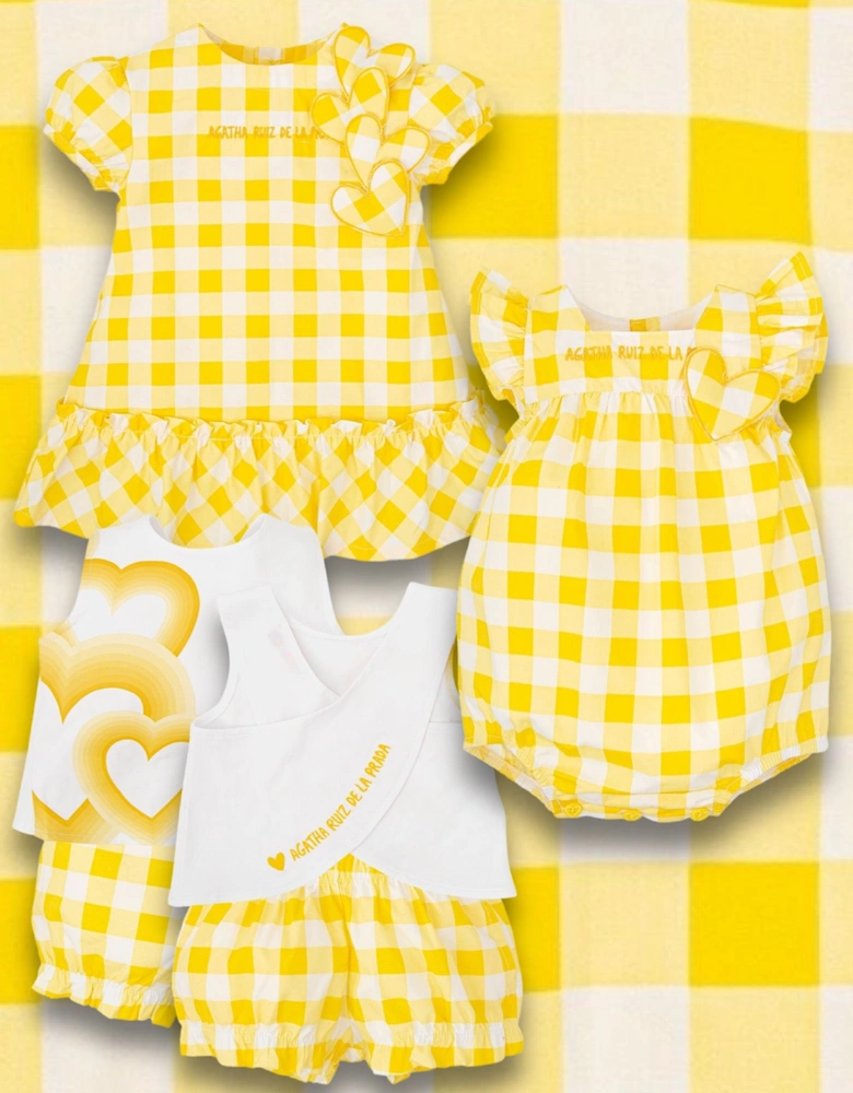 Yellow Check Short Set