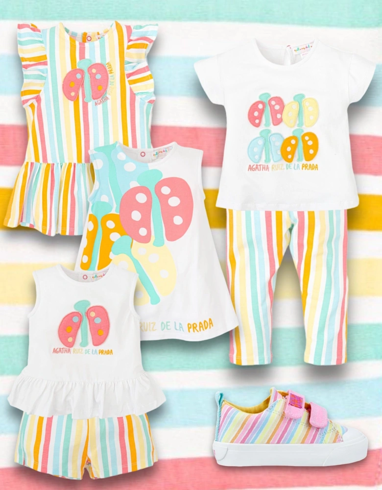 Pastel Multi Stripe Short Set