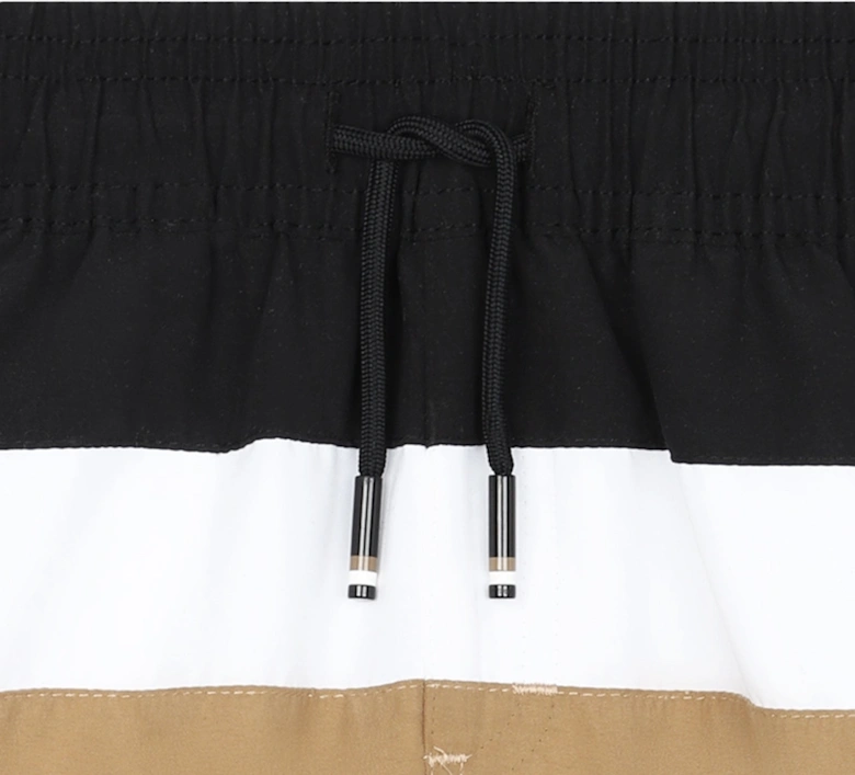 Black Stripe Swim Shorts