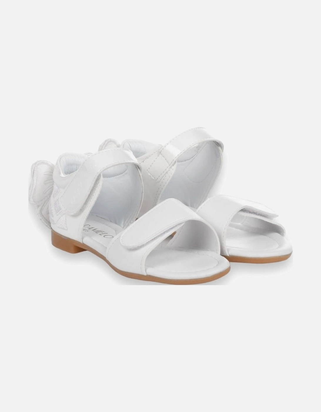 White Bow Sandals