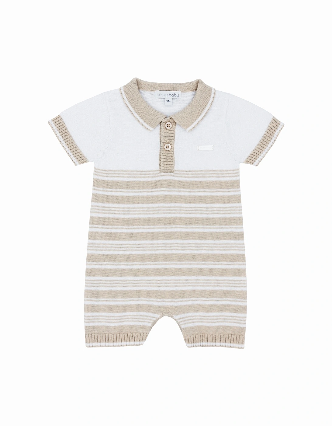 Beige Stripe Knit Romper, 6 of 5