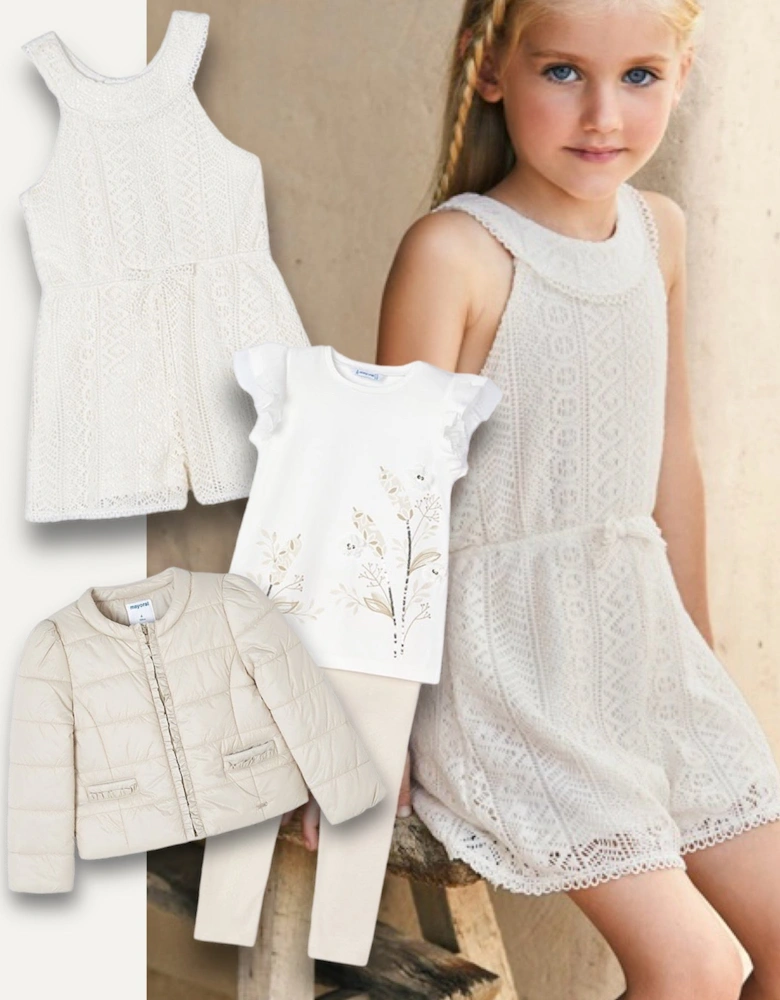 Off White Lace Playsuit