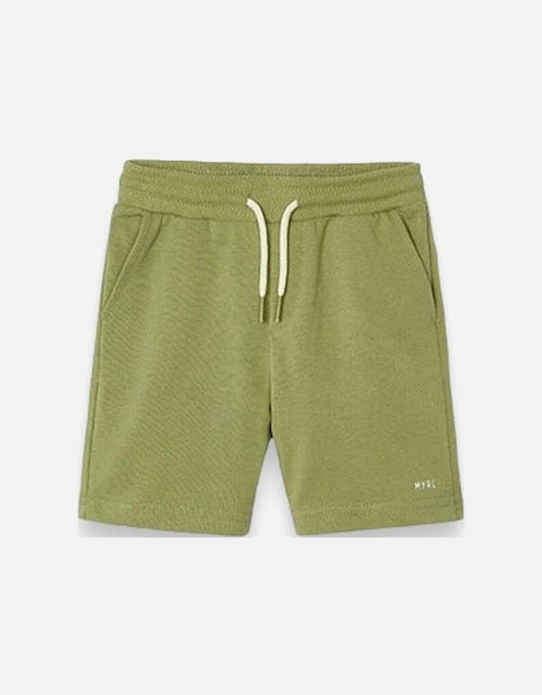 Khaki Green Jog Shorts