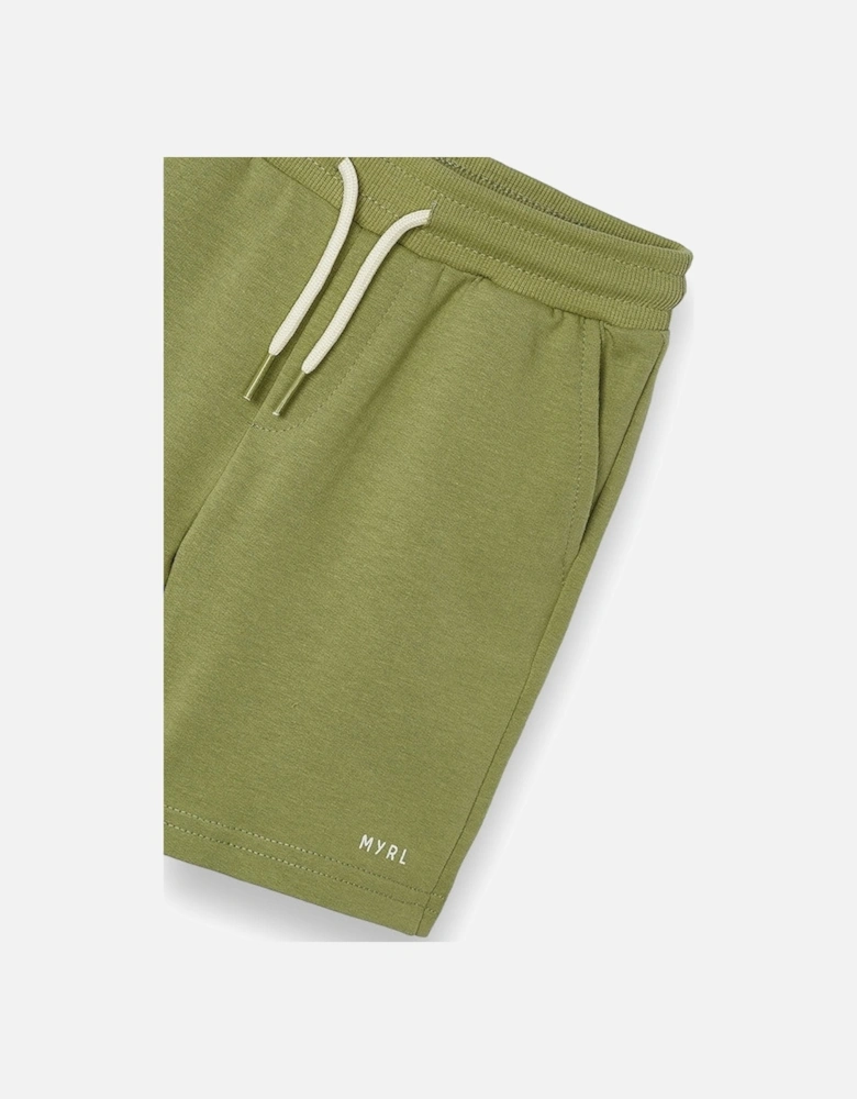 Khaki Green Jog Shorts