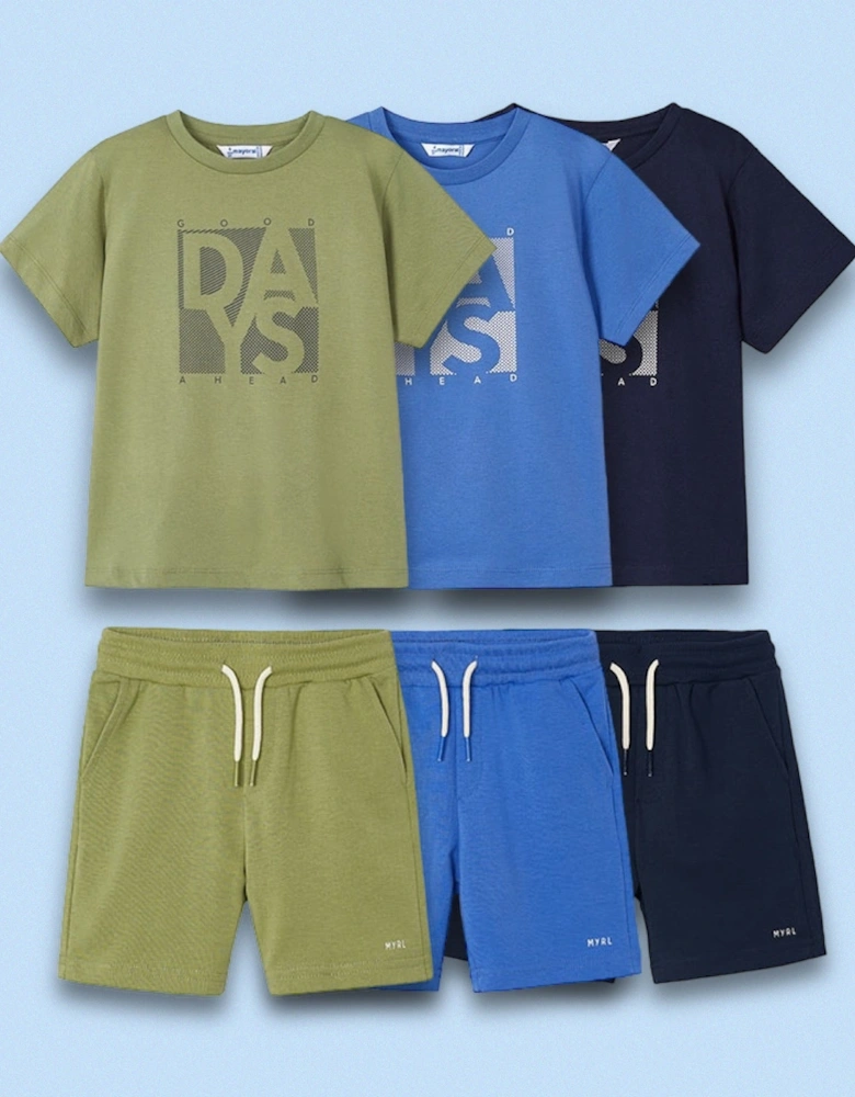 Khaki Green Jog Shorts