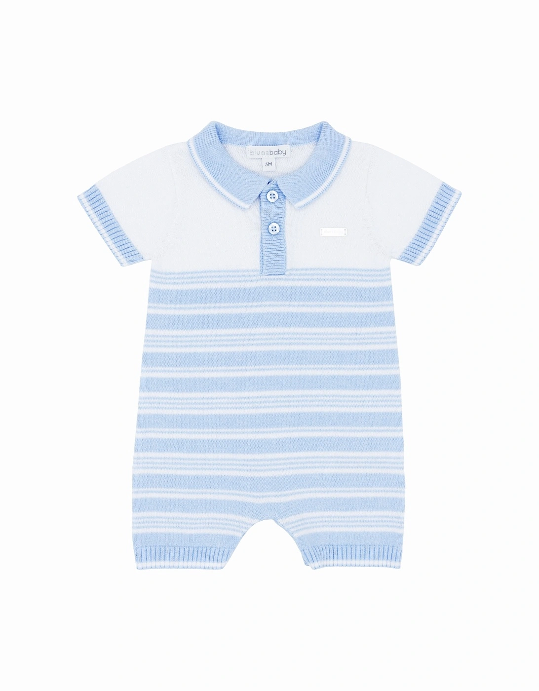 Blue Stripe Knit Romper, 3 of 2