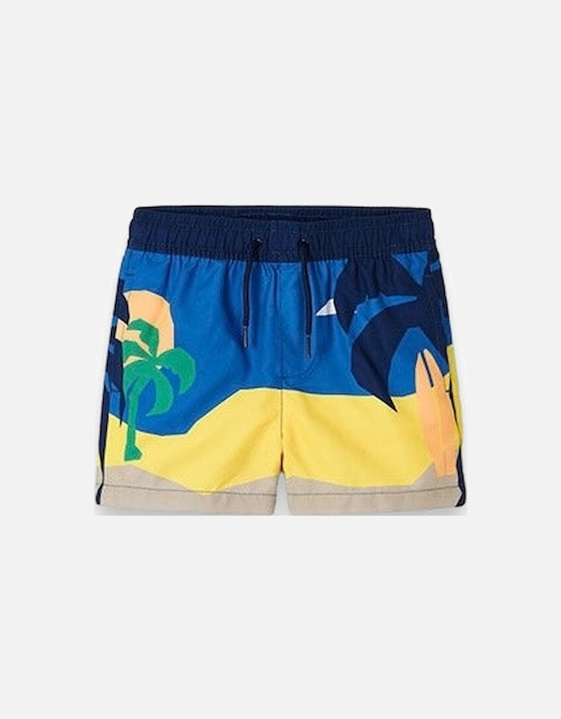 Electric Blue Multi Swim Shorts, 5 of 4