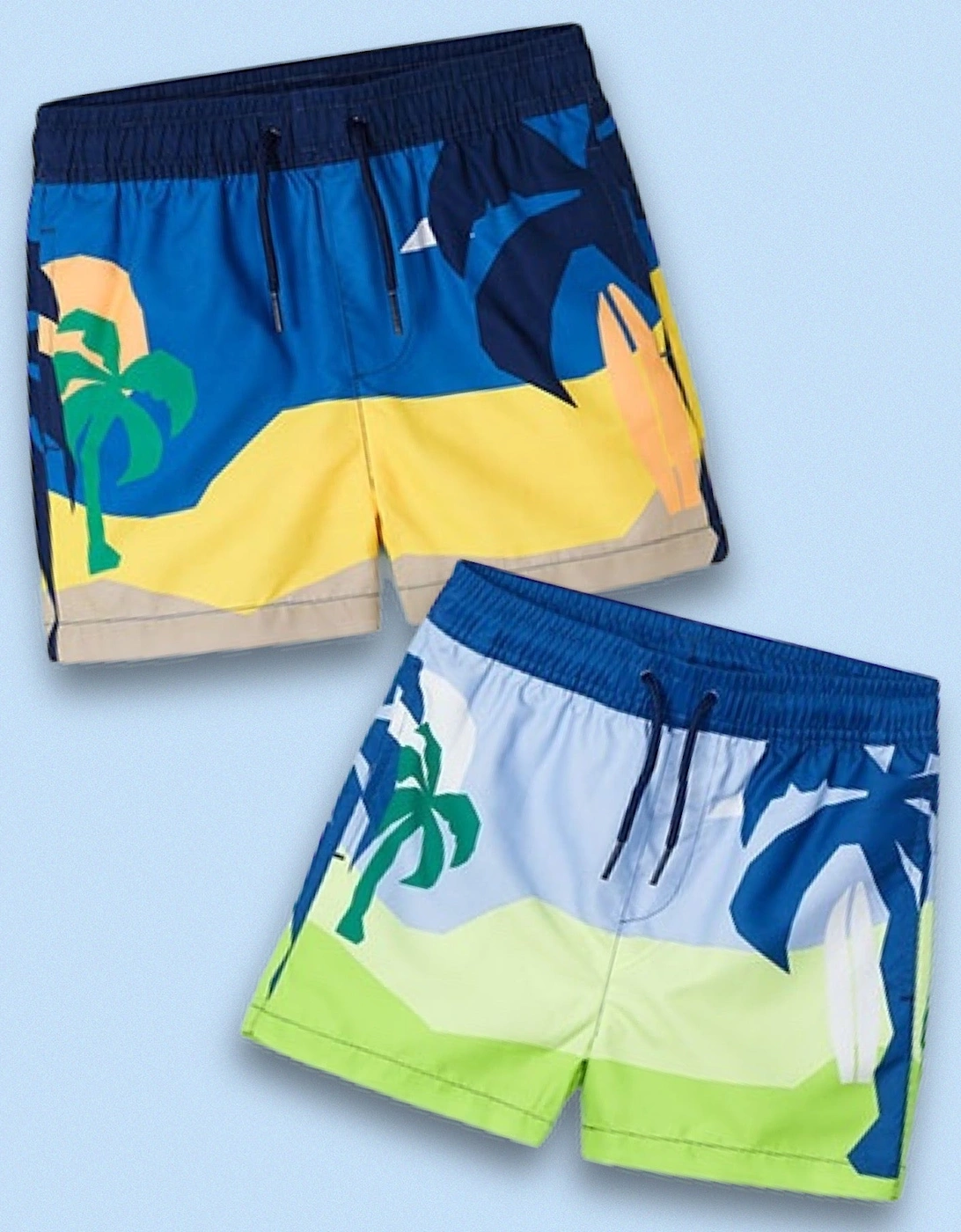 Electric Blue Multi Swim Shorts