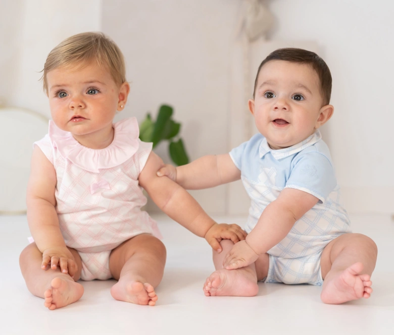 Pale Blue Criss Cross Romper