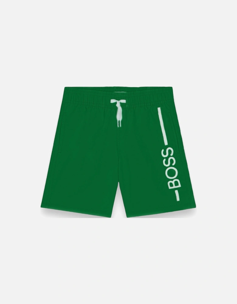Green Logo Swim Shorts