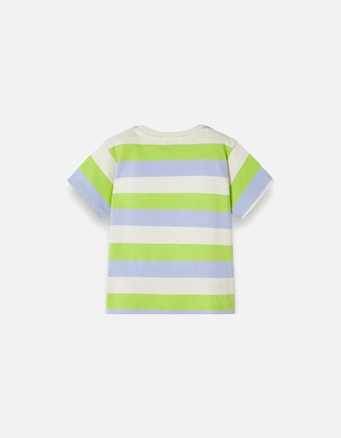 Pale Blue+Lime Stripe Top