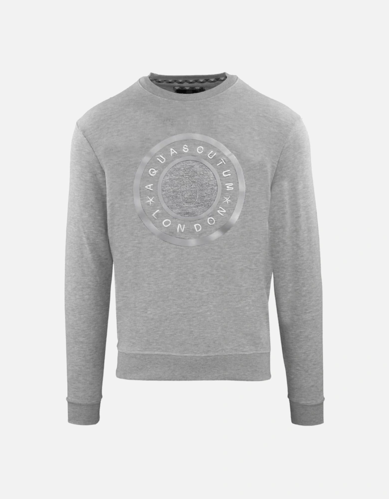 Monotone Large Circle Logo Grey Sweatshirt