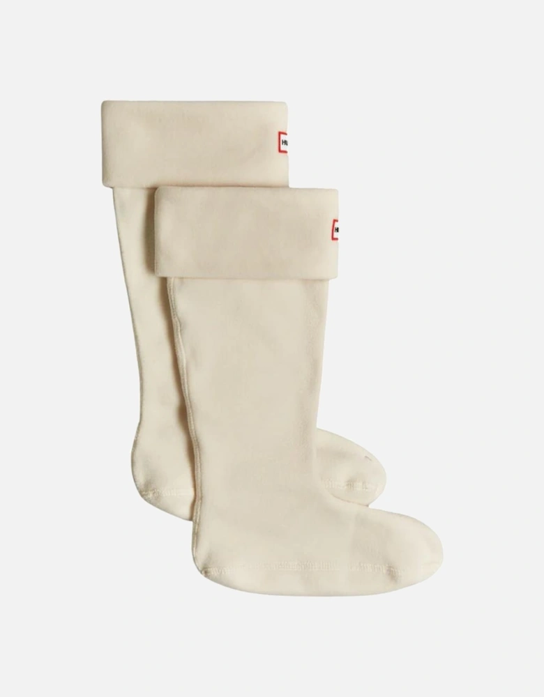 Tall Boot Sock - White