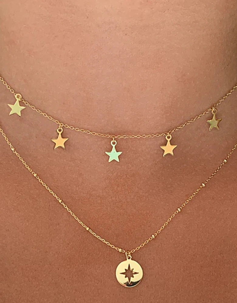 Asti Gold Star Charm Necklace