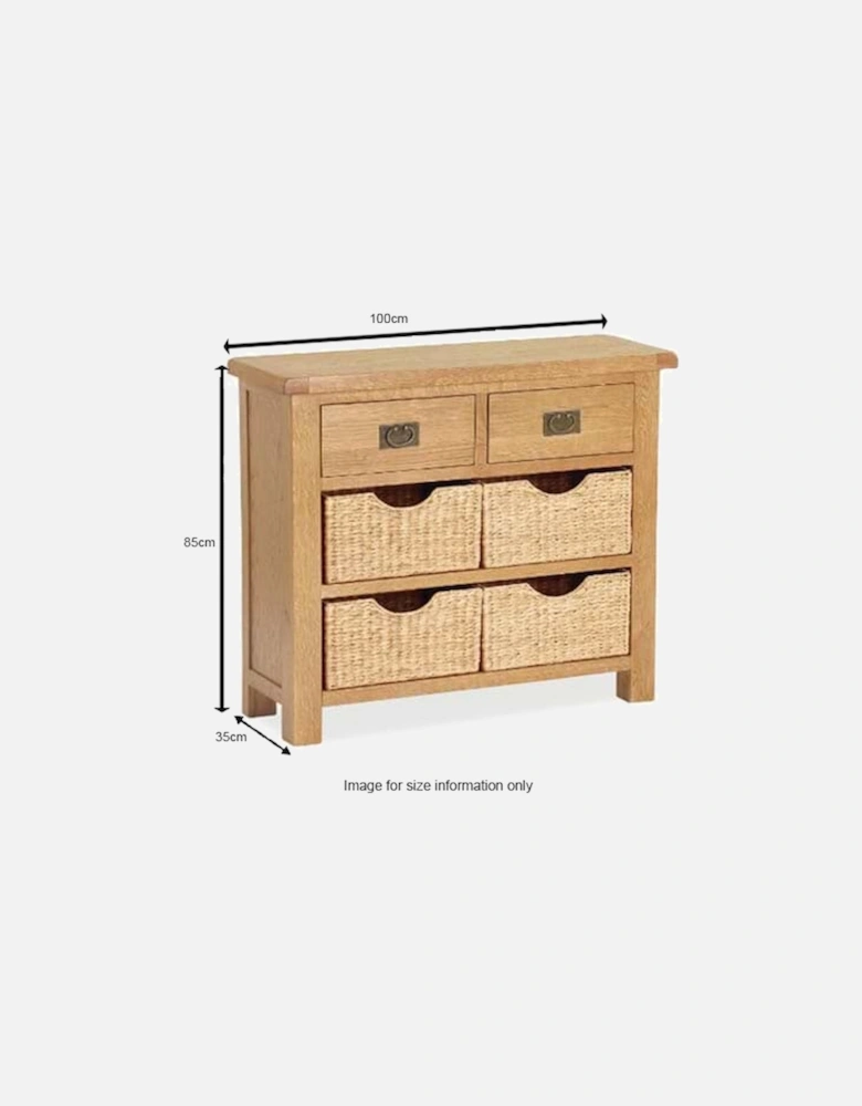 Salisbury Small Sideboard 2 Drawer With Baskets