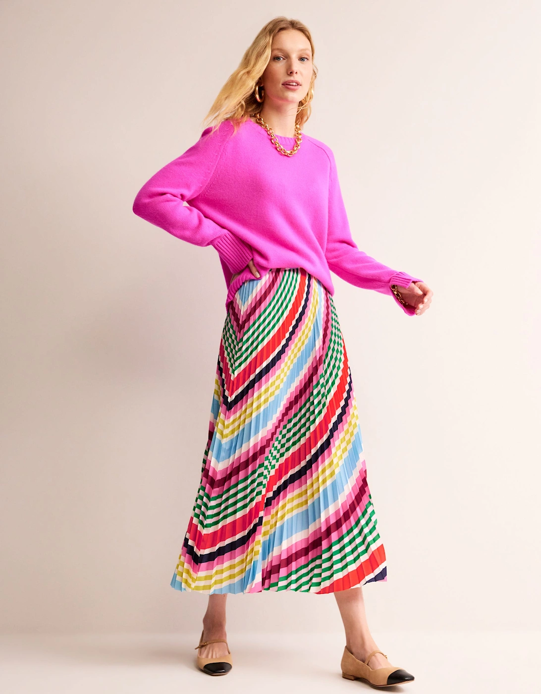 Pleated Midi Skirt, 2 of 1