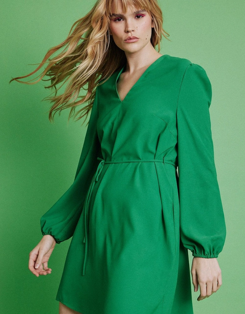 Green Silk Blend Dress