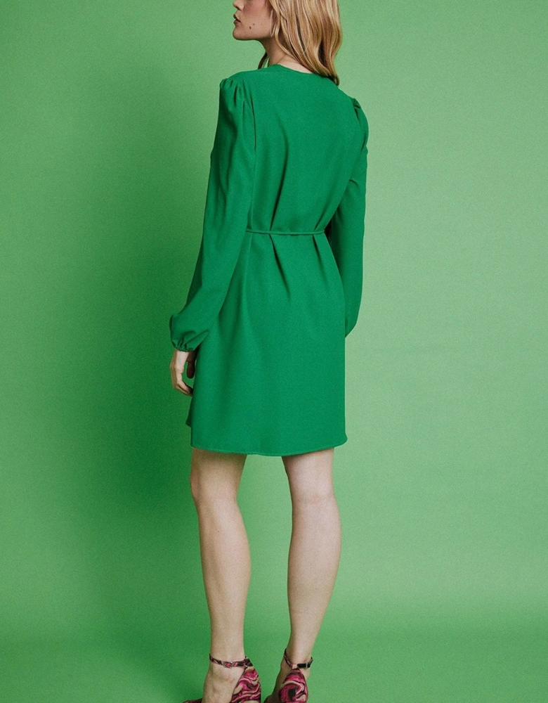 Green Silk Blend Dress