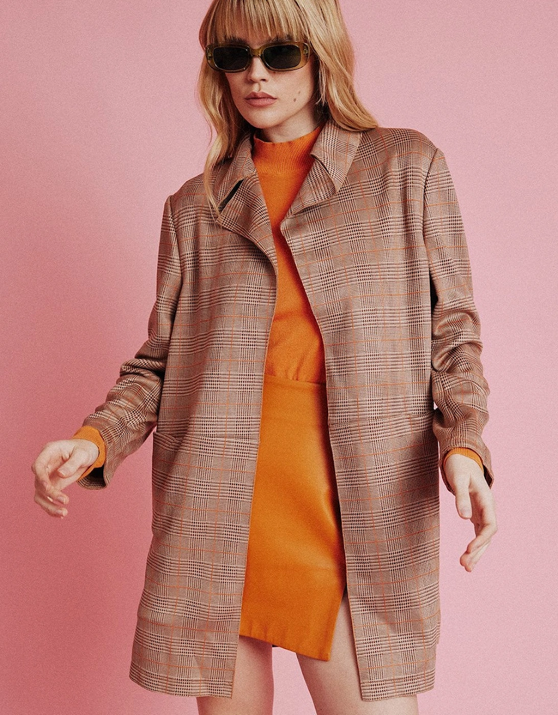 Mocha Faux Suede Check Jacket, 3 of 2