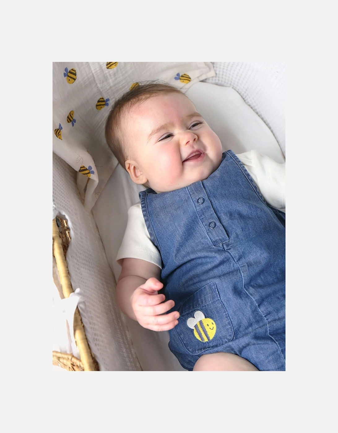 Cadgwith Chambray Romper Outfit Chambray/Bee, 5 of 4