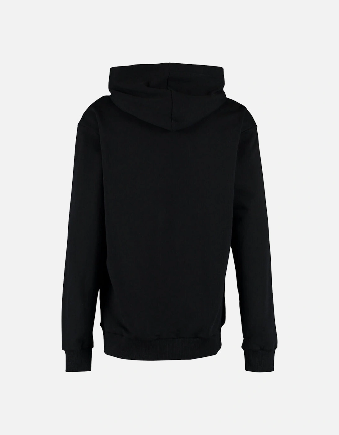 Brand Emobossed Black Hoodie