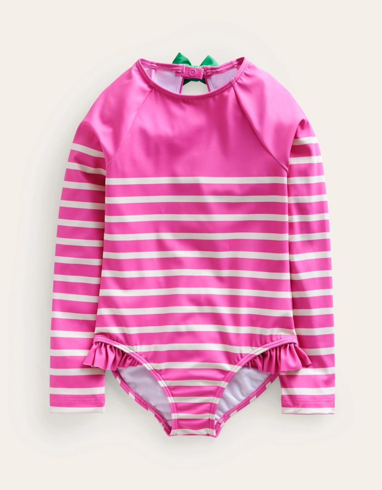 Long Sleeve Frilly Swimsuit