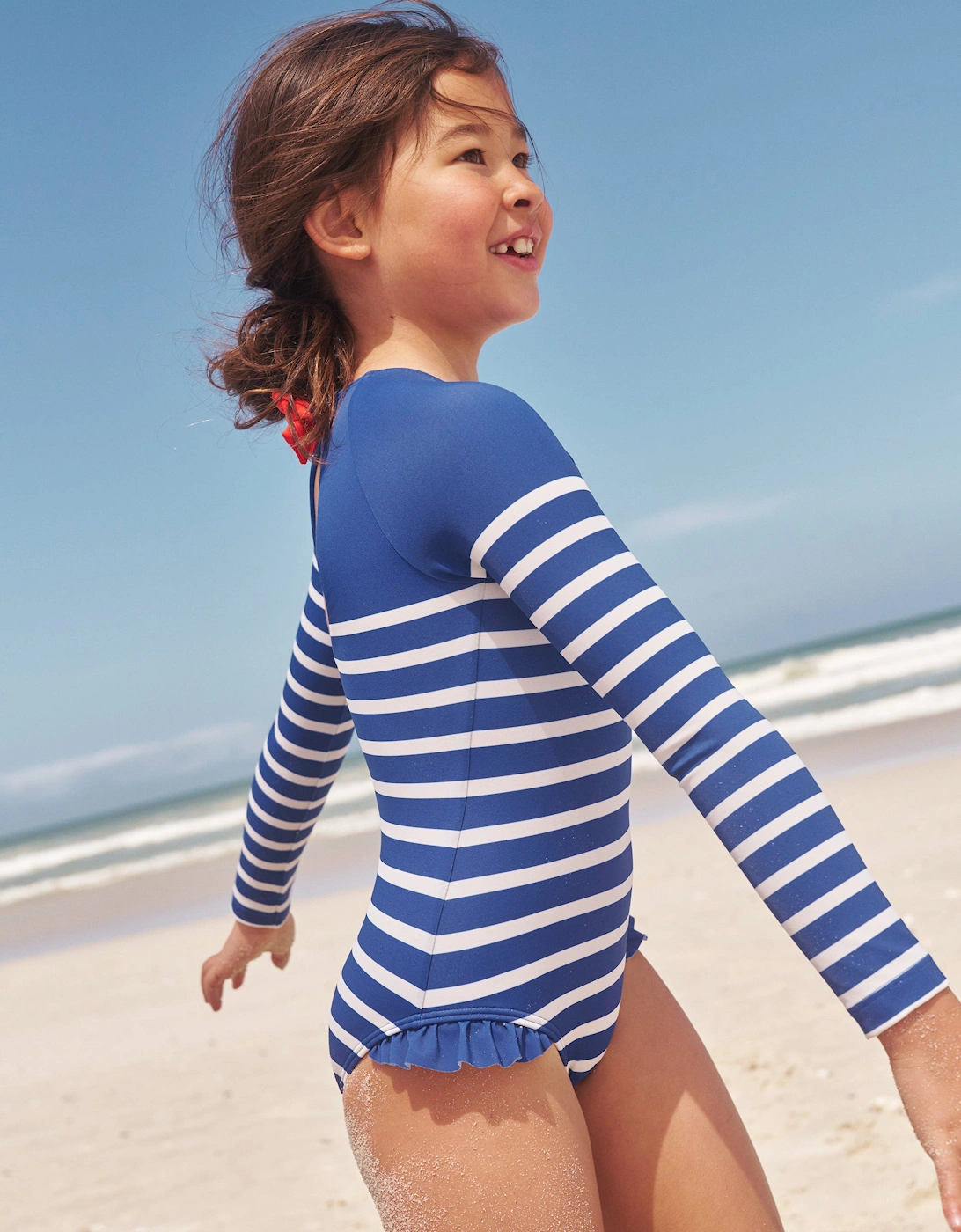 Long Sleeve Frilly Swimsuit, 2 of 1