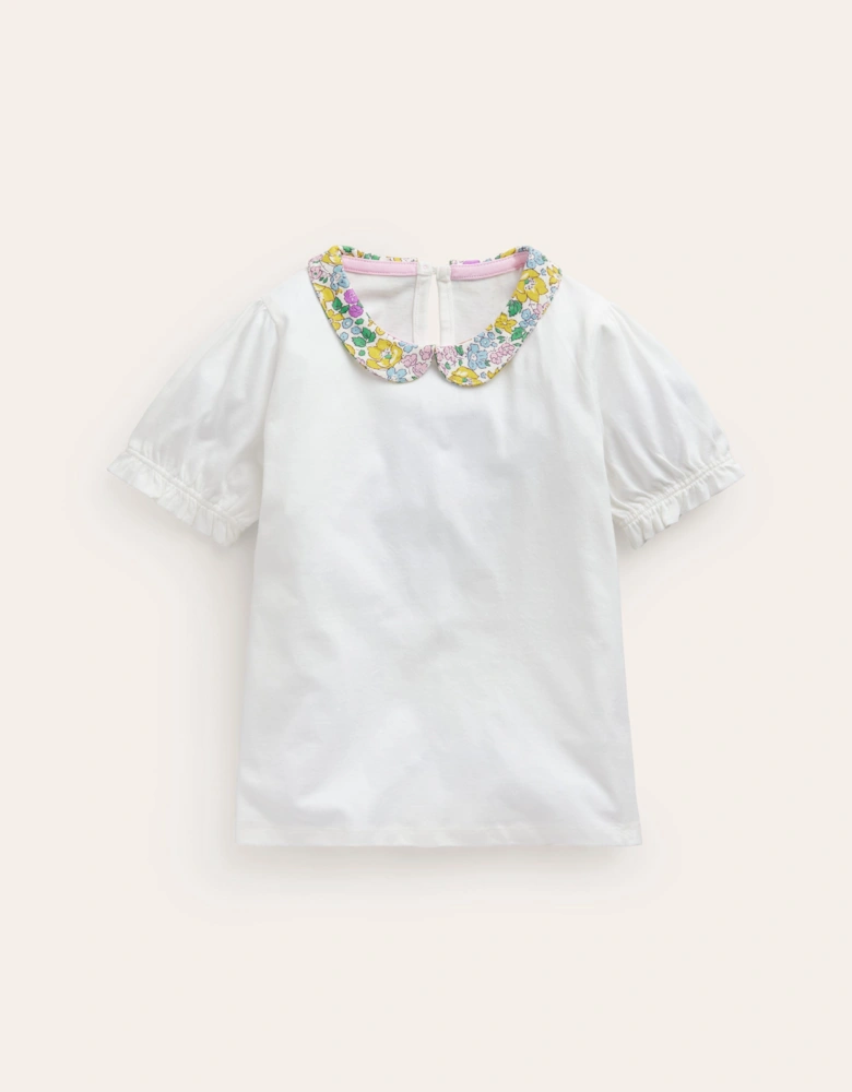 Short-sleeved Collared Top