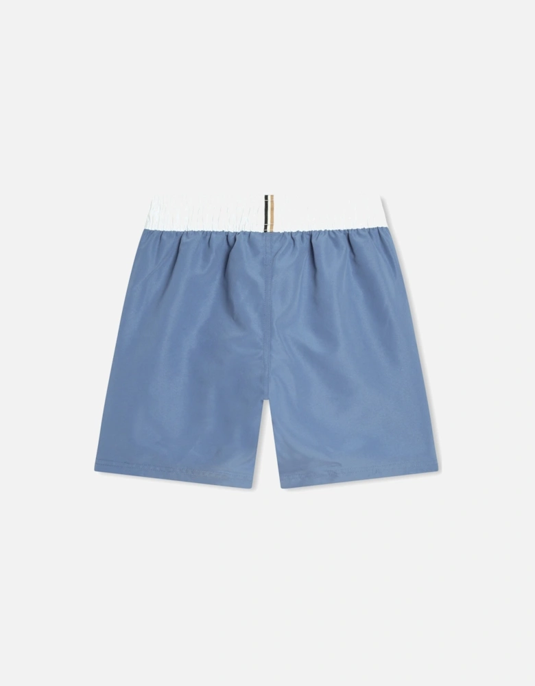 BOYS BLUE SLATE SWIM SHORTS