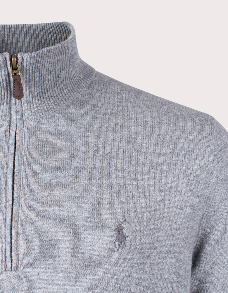 Merino Wool Quarter Zip Jumper