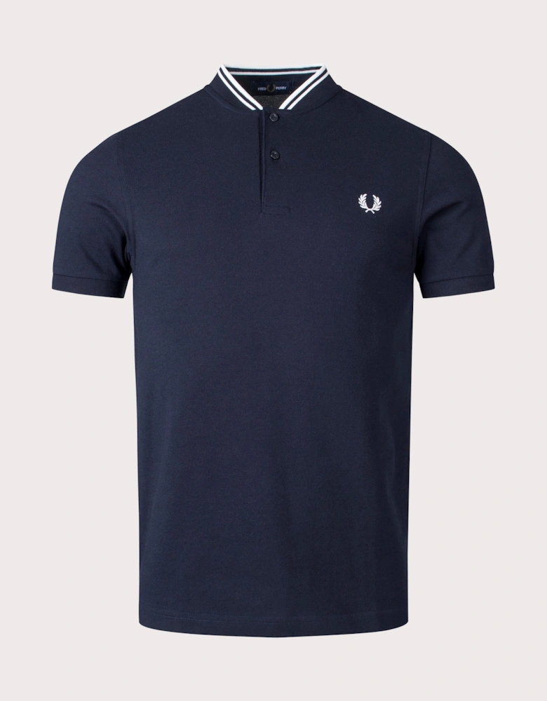 Bomber Collar Polo Shirt