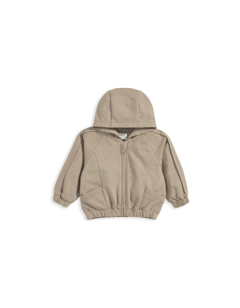 Baby Boys Zip Through Hoodie - Beige