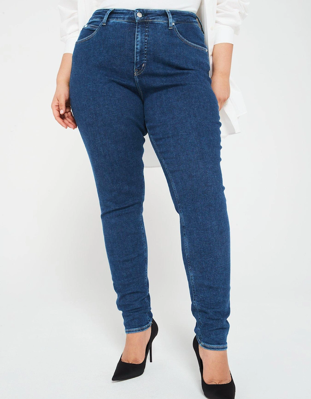 Plus High Rise Skinny Jeans - Blue, 5 of 4