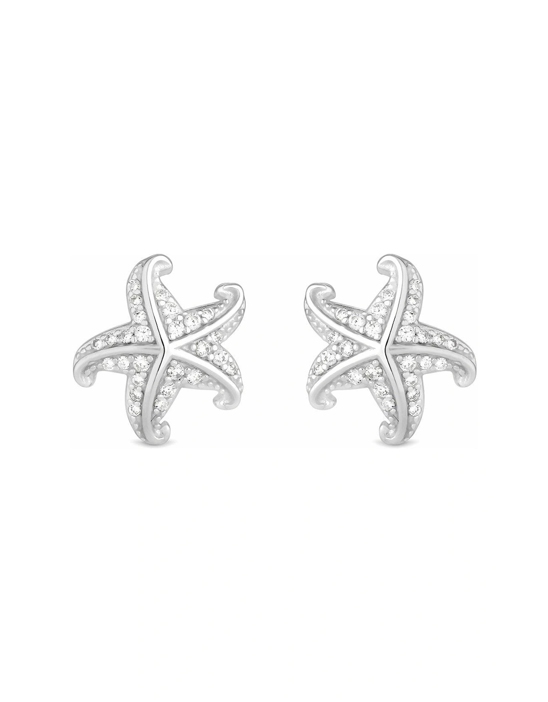 Sterling Silver 925 Starfish Stud Earring, 3 of 2
