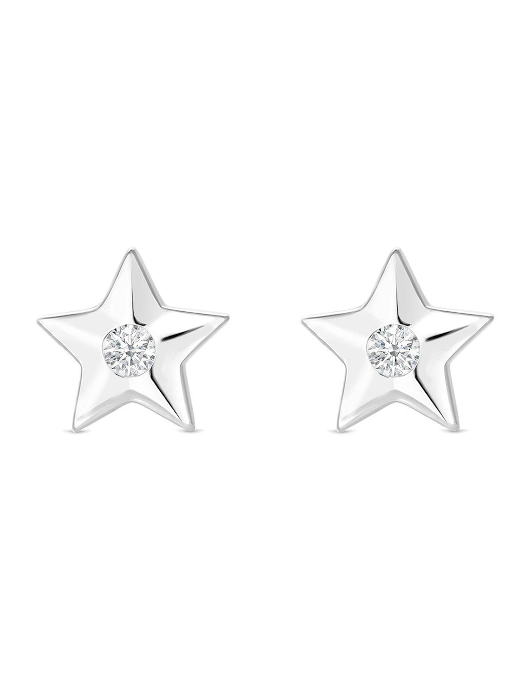 Sterling Silver 925 Mini Star Stud Earrings, 2 of 1