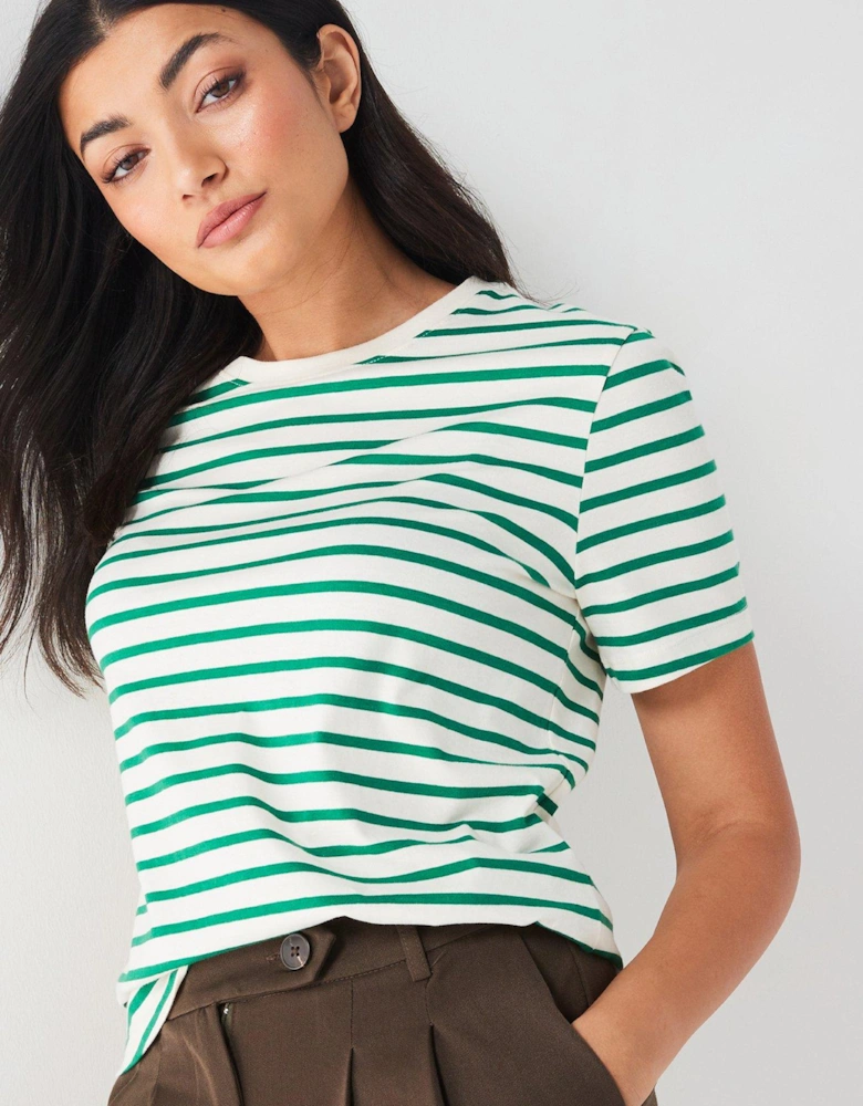 The Essential Stripe Crew Neck T-Shirt - Print